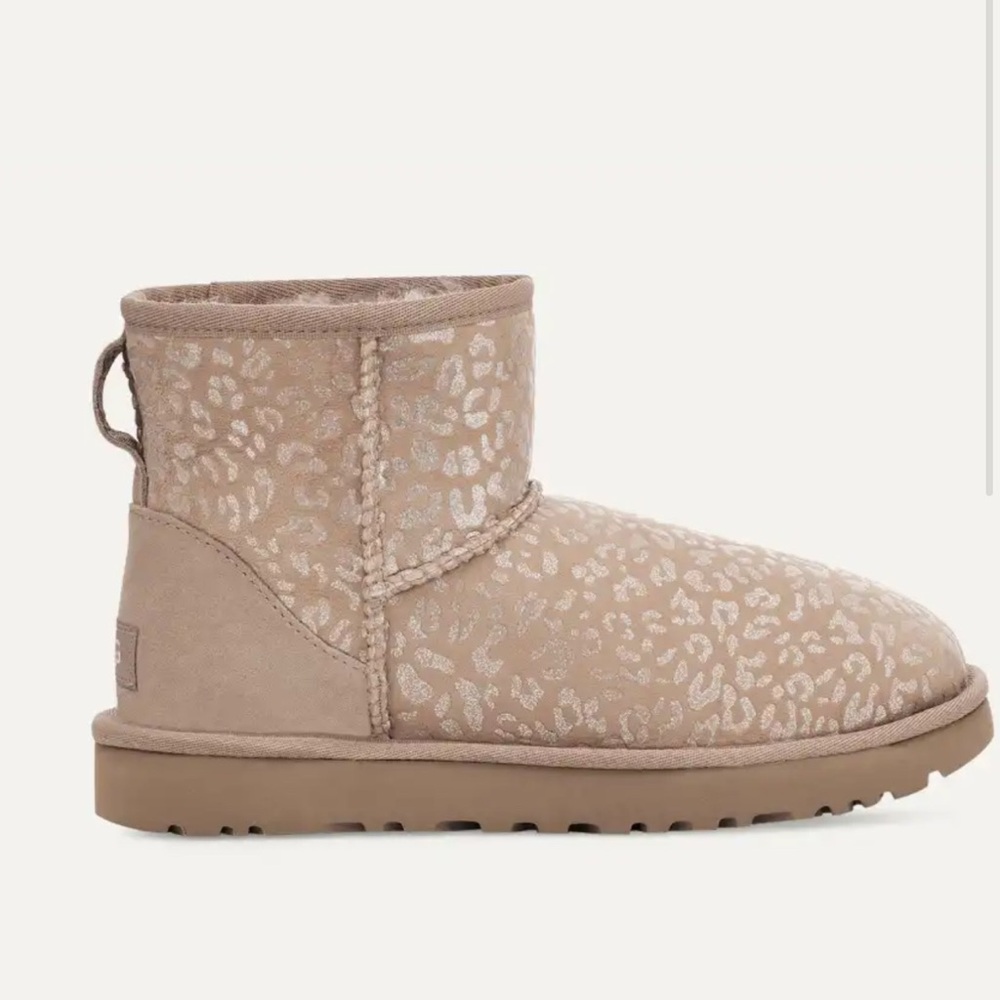 UGG Beige Leopard Print Boots